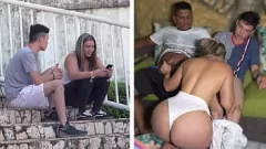 play Une colombienne tout en courbe profite d'un trio DP torride avec des goujons célèbres